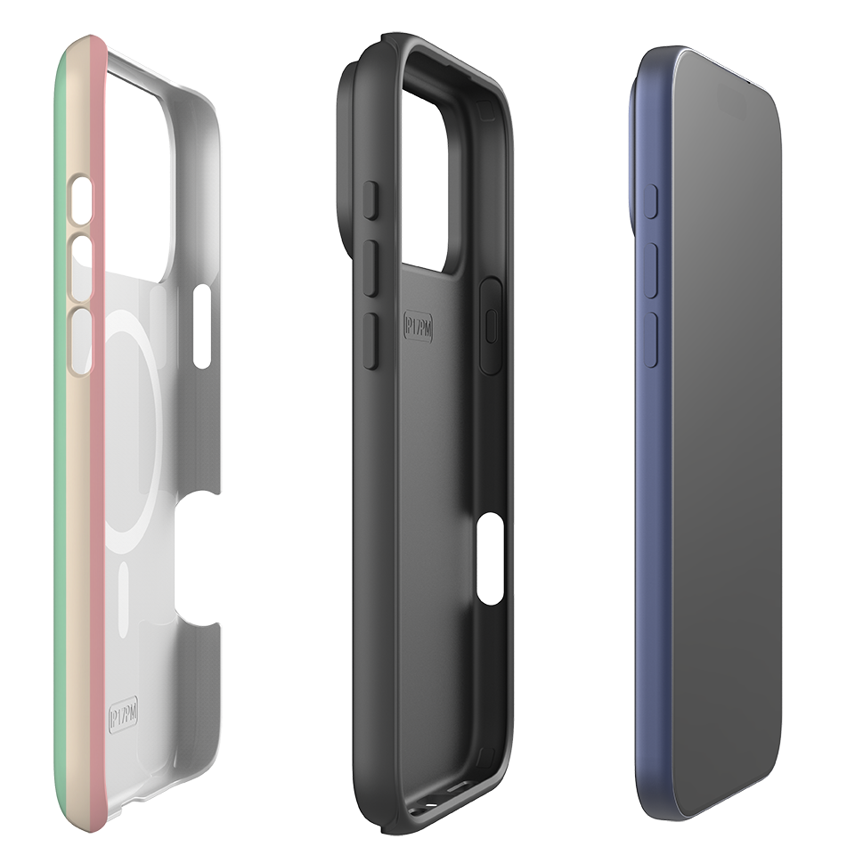 iPhone MagSafe Tough Case - Pastel Stripe