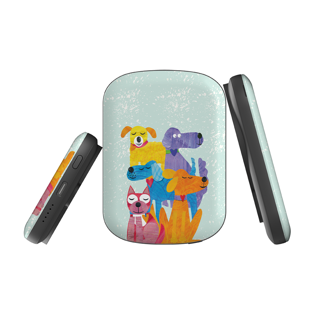 MagSafe Power Bank - Patch Work Pups By Tracey English