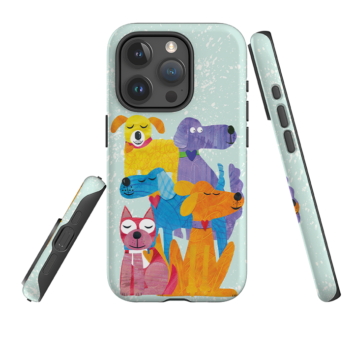 iPhone Tough Case - Patch Work Pups By Tracey English