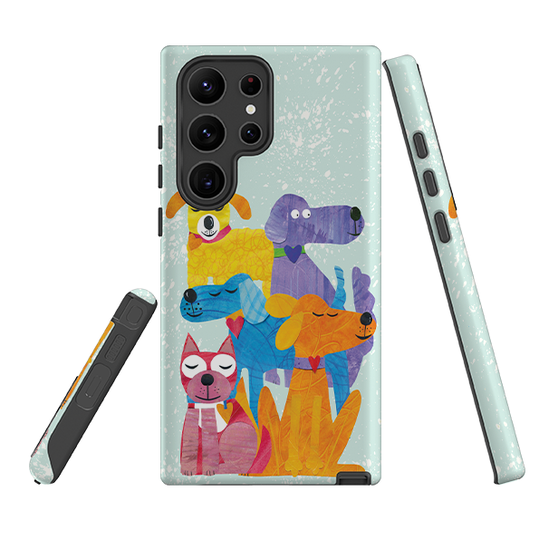 Samsung Tough Case - Patch Work Pups By Tracey English