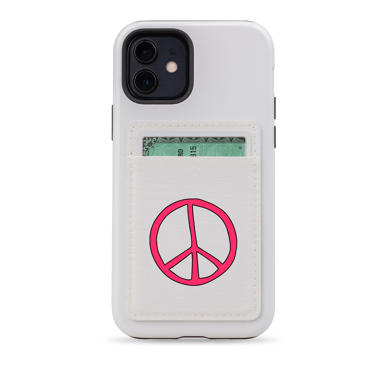Peace MagSafe Wallet- White