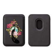 Peacock Dreams MagSafe Wallet- Black