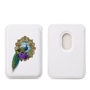 Peacock Dreams II MagSafe Wallet- White