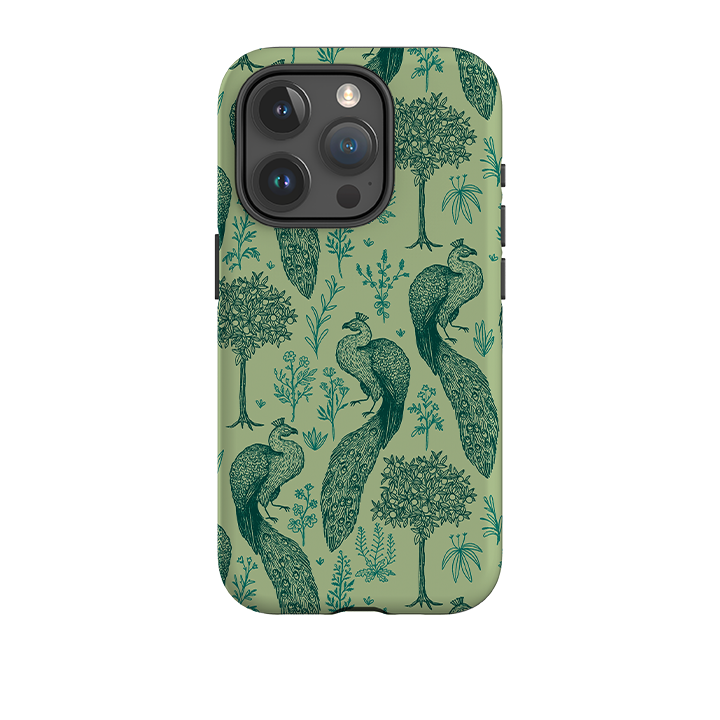 iPhone Tough Case - Peacock Pattern By Anna Stead