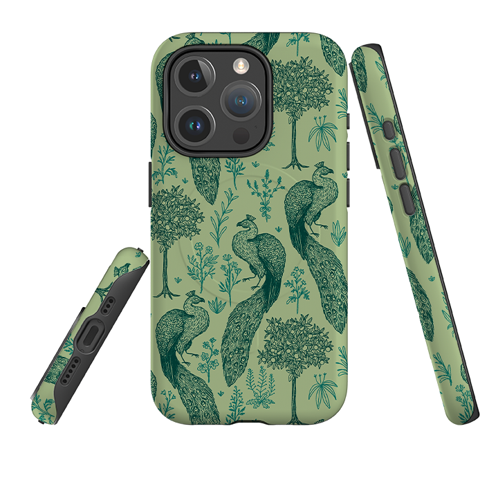 iPhone MagSafe Tough Case -  Peacock Pattern By Anna Stead