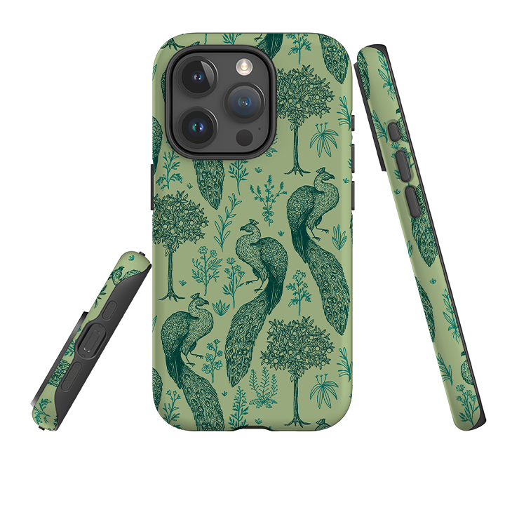 iPhone Tough Case - Peacock Pattern By Anna Stead