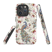 iPhone MagSafe Tough Case -  Peacock and Cherry Blossoms By Helen Ahpornsiri