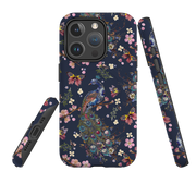 iPhone MagSafe Tough Case -  Peacock and Cherry Blossoms Iris By Helen Ahpornsiri