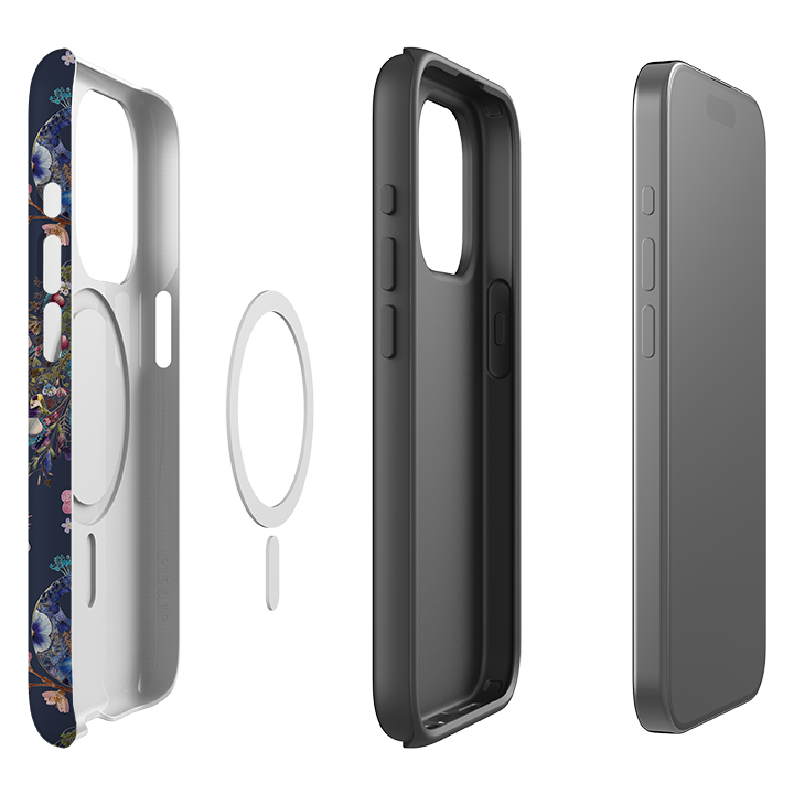 iPhone MagSafe Tough Case -  Peacock and Cherry Blossoms Iris By Helen Ahpornsiri