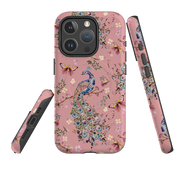 iPhone MagSafe Tough Case -  Peacock and Cherry Blossoms Lupine By Helen Ahpornsiri
