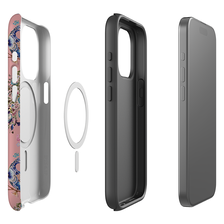 iPhone MagSafe Tough Case -  Peacock and Cherry Blossoms Lupine By Helen Ahpornsiri
