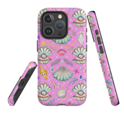 iPhone MagSafe Tough Case - Pearls Fantasy Candy Pink By Catherine Rowe