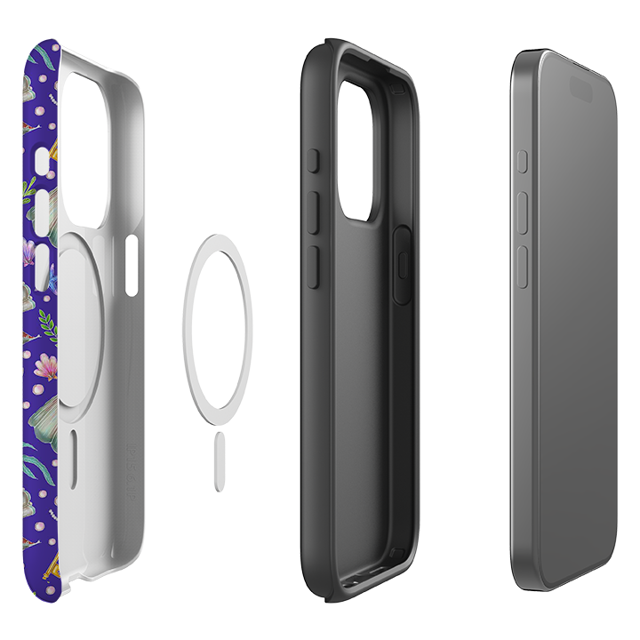 iPhone MagSafe Tough Case - Pearls Fantasy Indigo By Catherine Rowe