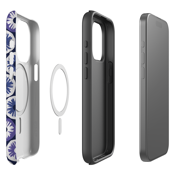 iPhone MagSafe Tough Case -  Penny Flowers Blue By Ali Brookes