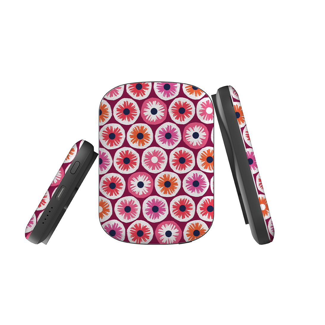 MagSafe Power Bank - Penny Flowers Red By Ali Brookes