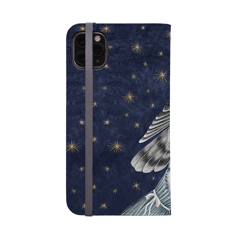 Pigeon With Rose Wallet Case By Catherine Rowe
