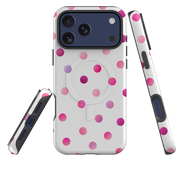 iPhone MagSafe Tough Case - Pink Polka Dot