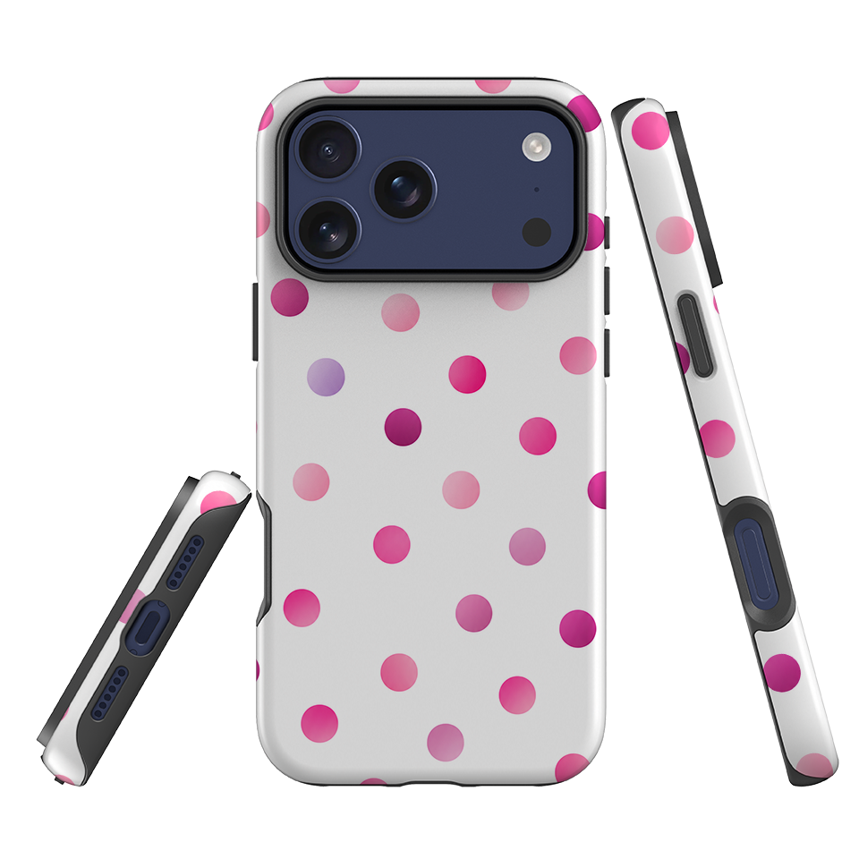 iPhone Tough Case - Pink Polka Dot