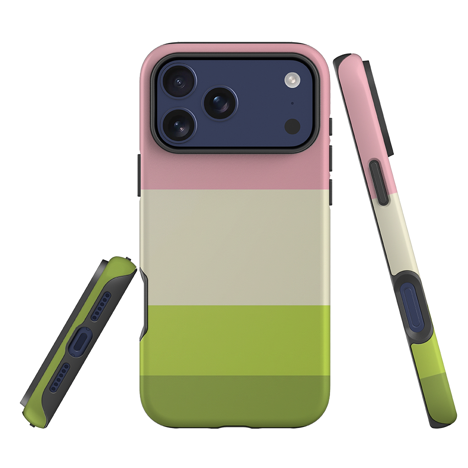 iPhone Tough Case - Pink & Sage Green
