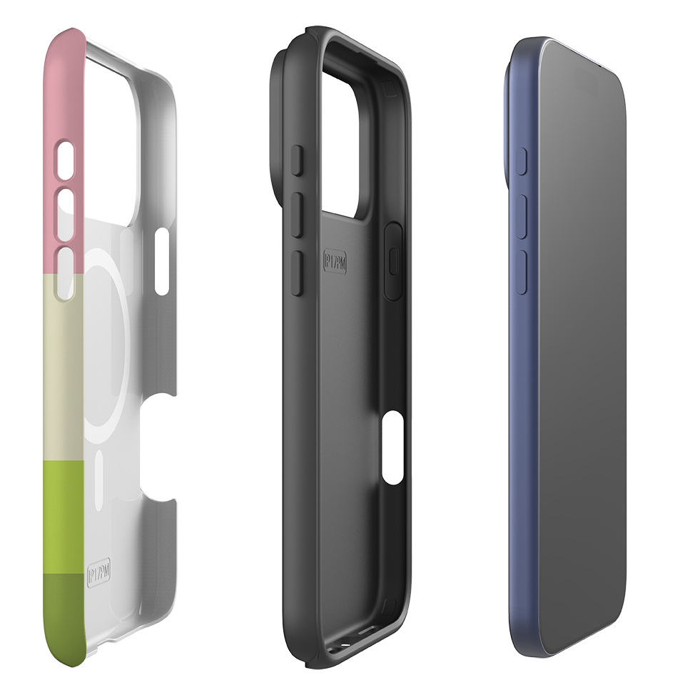 iPhone MagSafe Tough Case - Pink & Sage Green
