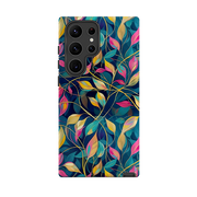 Samsung Tough Case - Pink and Teal Leaves