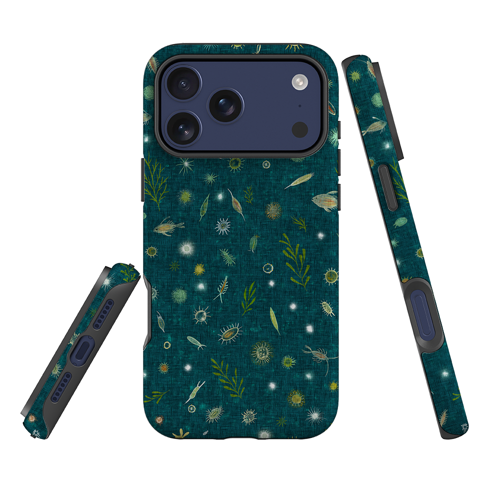 iPhone Tough Case - Plankton - Steel Blue By Katherine Quinn