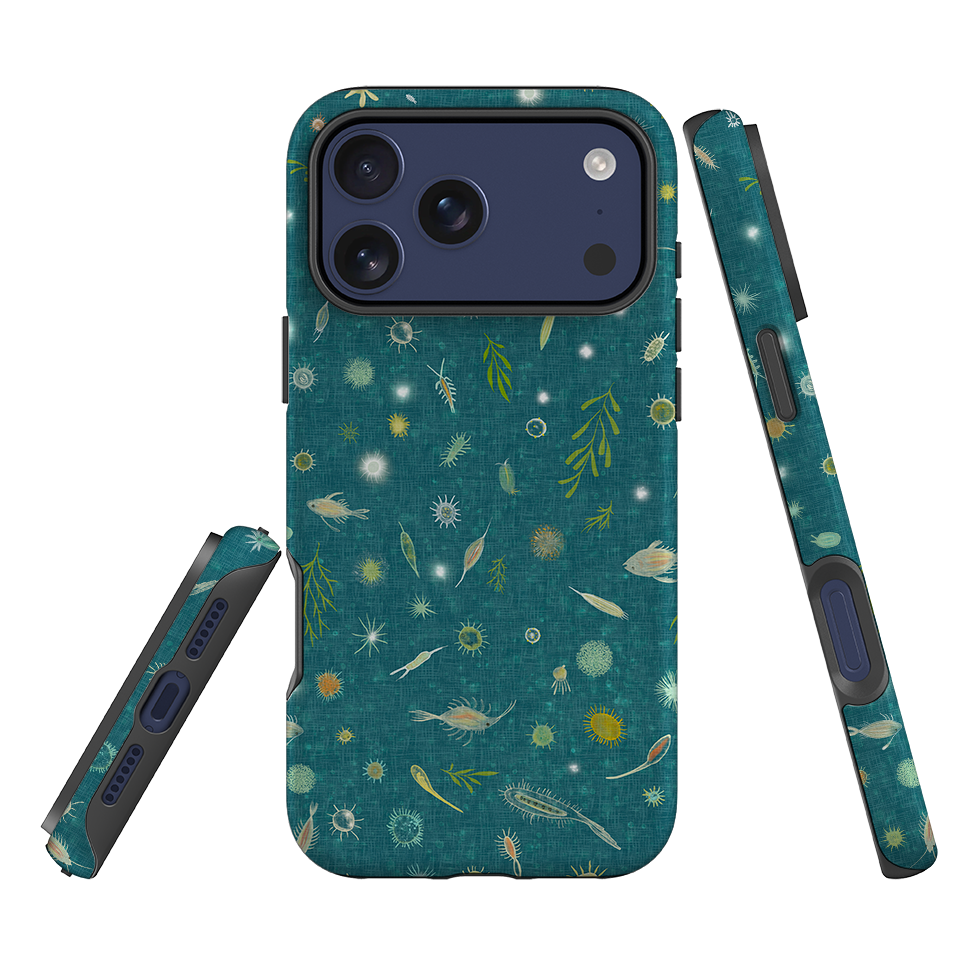 iPhone Tough Case - Plankton Light - Steel Blue By Katherine Quinn