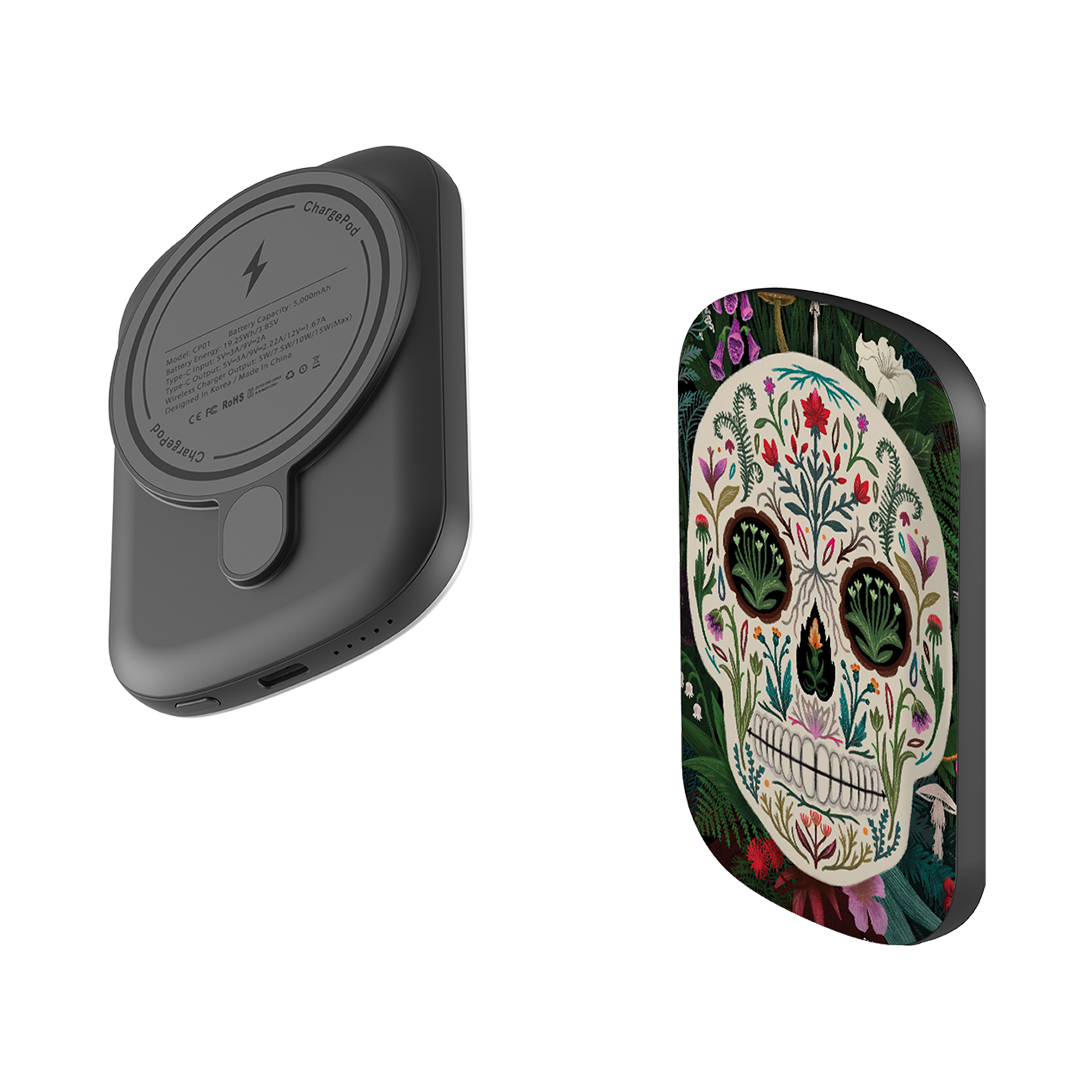 MagSafe Power Bank - Poison Sugar Skull By Anna Stead