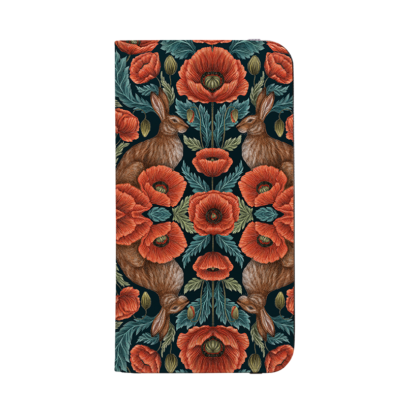 Poppy Red Wallet Case By Catherine Rowe
