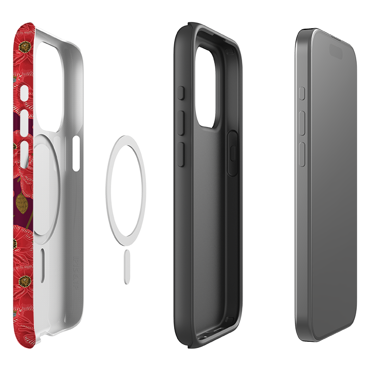 iPhone MagSafe Tough Case - Poppy Red By Kate Heiss