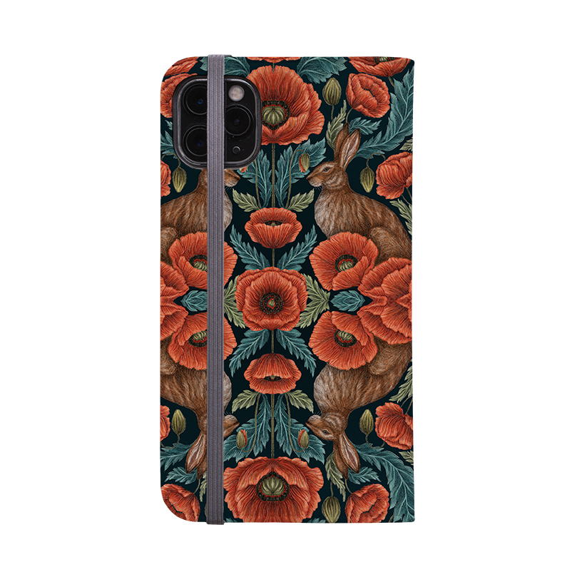Poppy Red Wallet Case By Catherine Rowe