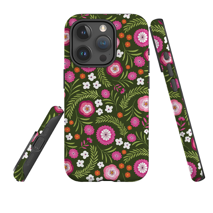 iPhone Tough Case - Posy Garden II By Ali Brookes