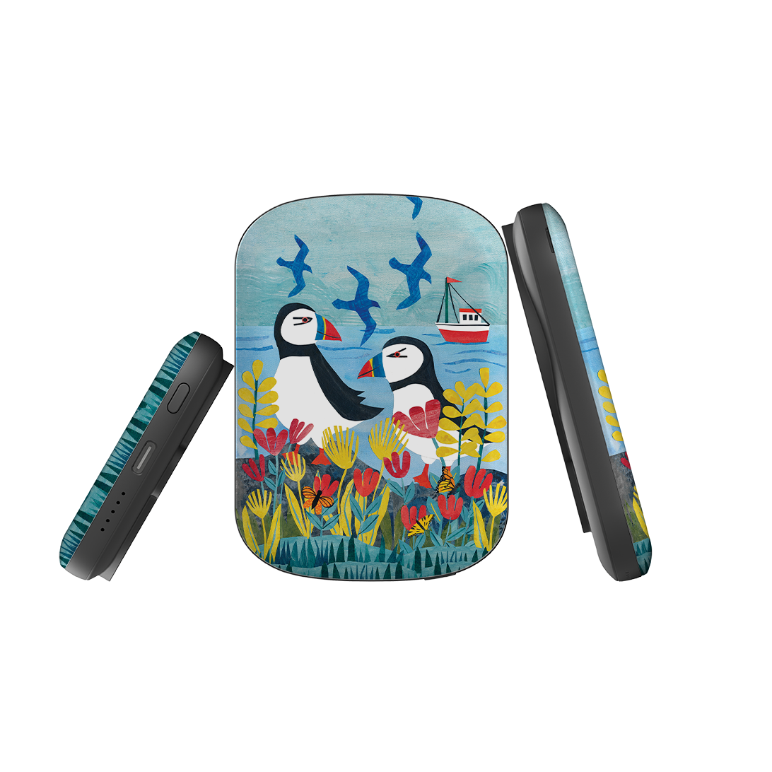 MagSafe Power Bank - Puffins By Tracey English
