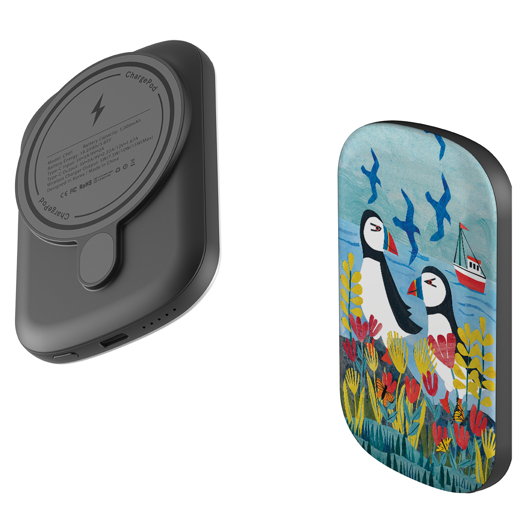MagSafe Power Bank - Puffins By Tracey English