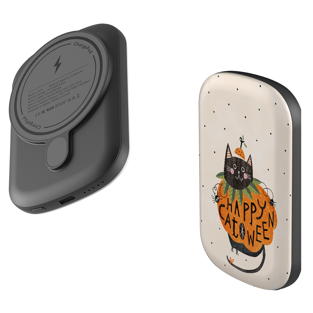 MagSafe Power Bank - Pumpkin Cats By Ali Brookes