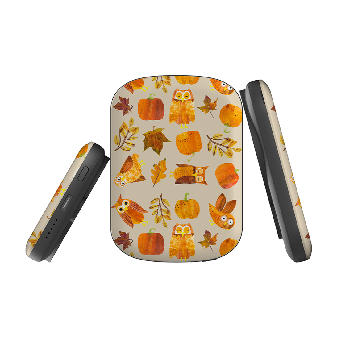 MagSafe Power Bank - Pumpkins and Owls By Tracey English
