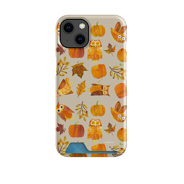 Pumpkins and Owls Case and Card Case By Tracey English