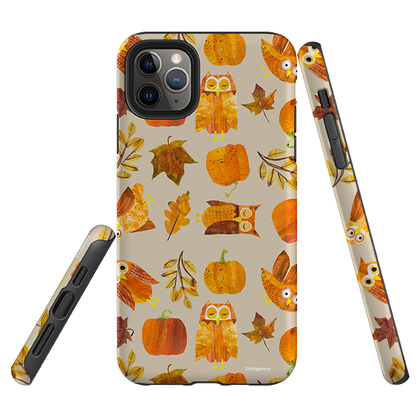 iPhone Tough Case - Pumpkins and Owls By Tracey English