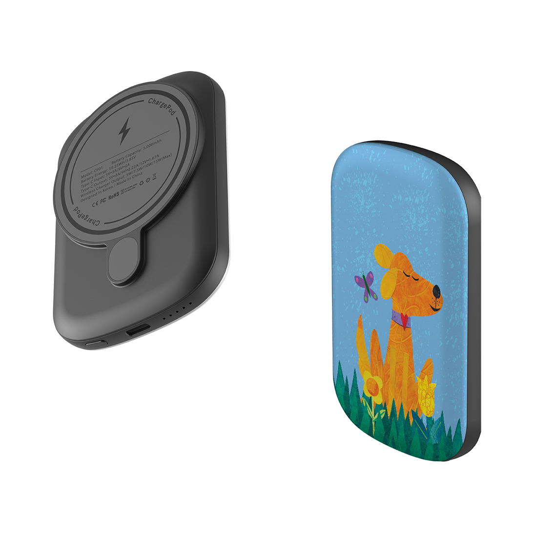 MagSafe Power Bank - Pup in the grass By Tracey English