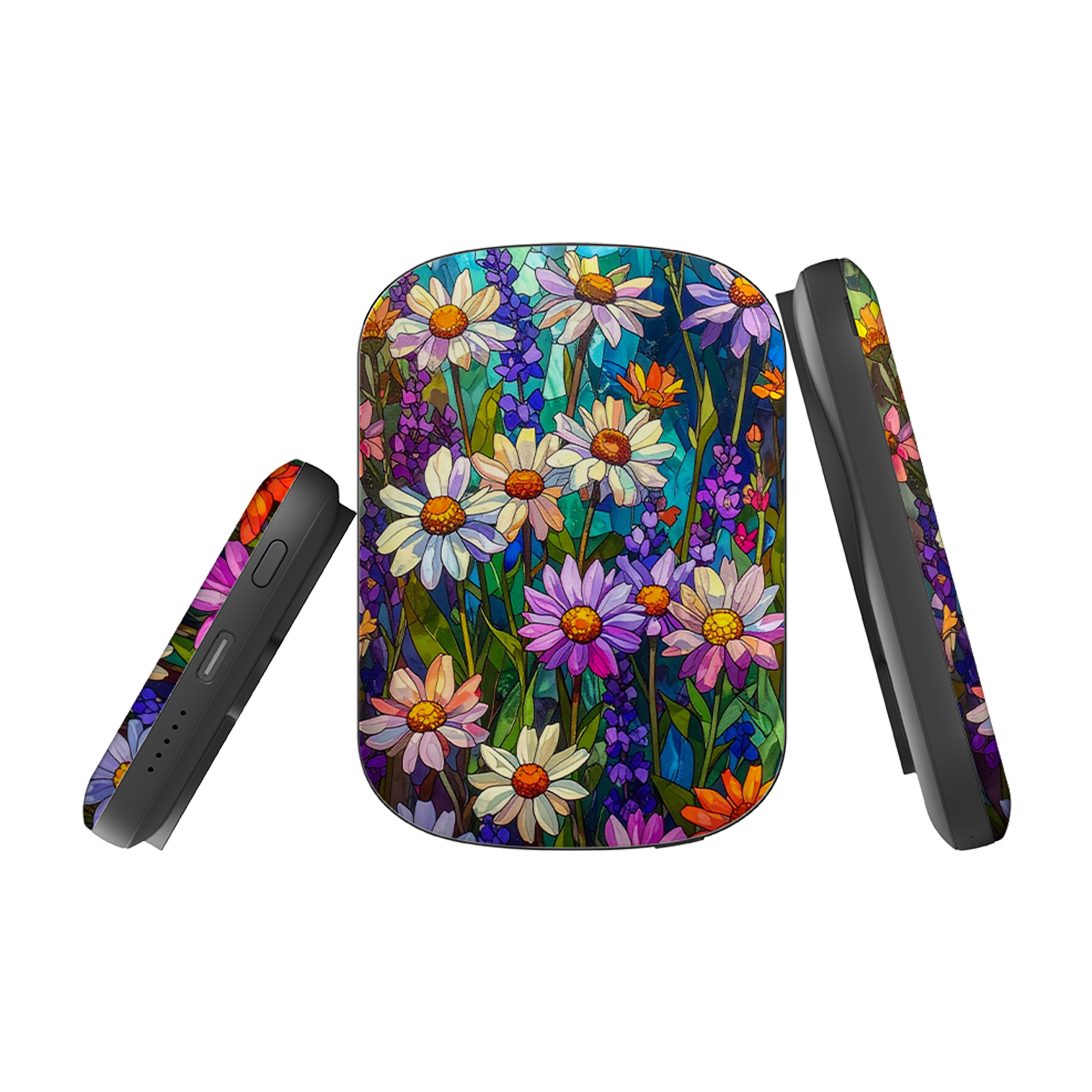 MagSafe Power Bank - Purple Daisies