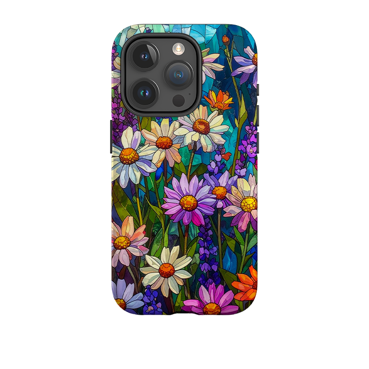 iPhone Tough Case - Purple Daisies