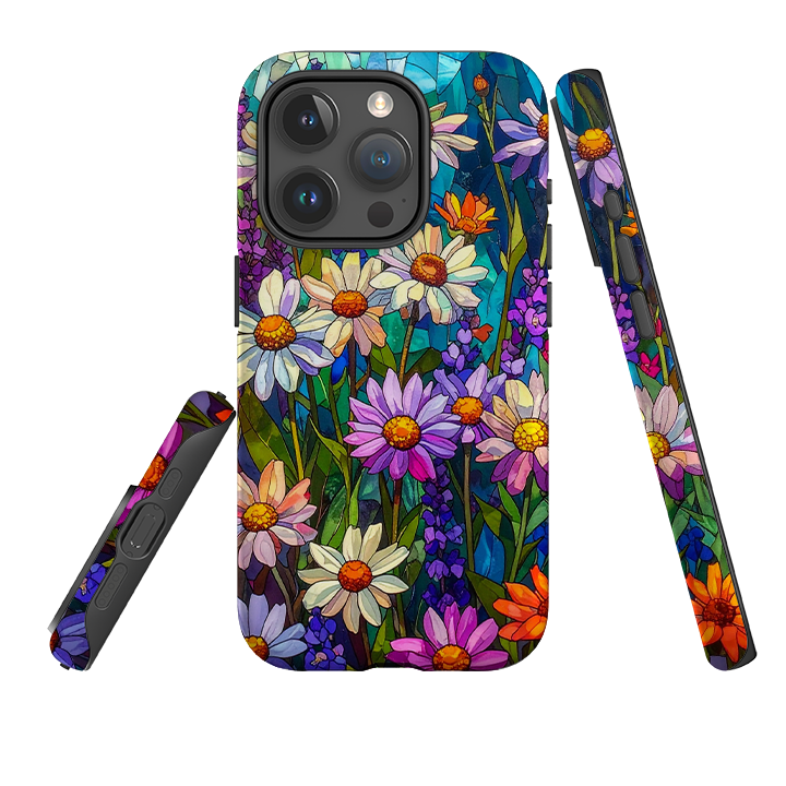 iPhone Tough Case - Purple Daisies