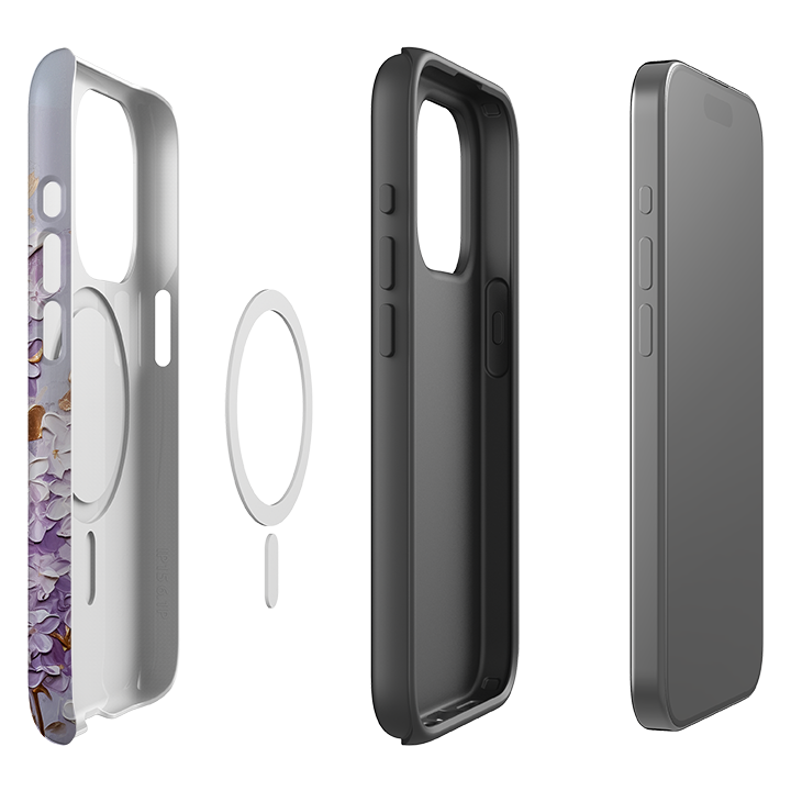 iPhone MagSafe Tough Case - Purple Floral