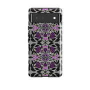 Google Tough Case -  Purple Flower Skull I By Nina Pace