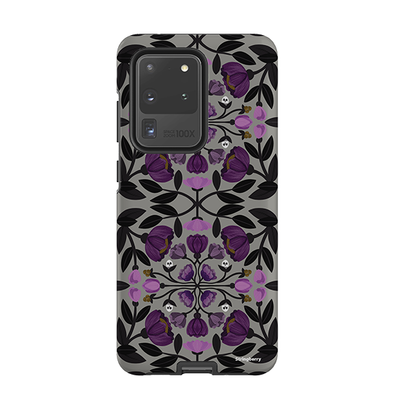 Samsung Tough Case - Purple Flower Skull I By Nina Pace