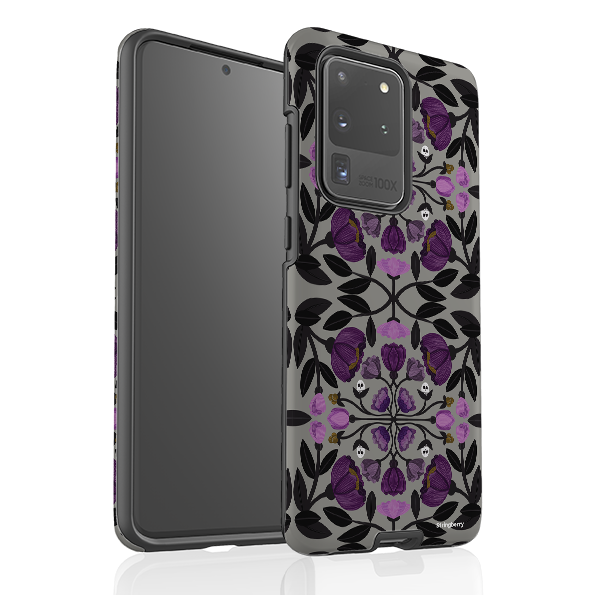 Samsung Tough Case - Purple Flower Skull I By Nina Pace