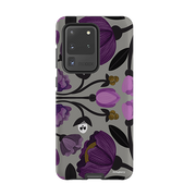 Samsung Tough Case - Purple Flower Skull II By Nina Pace