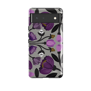Google Tough Case -  Purple Flower Skull II By Nina Pace