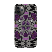 iPhone Tough Case - Purple Flower Skull III By Nina Pace