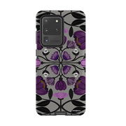 Samsung Tough Case - Purple Flower Skull III By Nina Pace